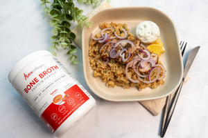 Chicken tzatzikii and rice